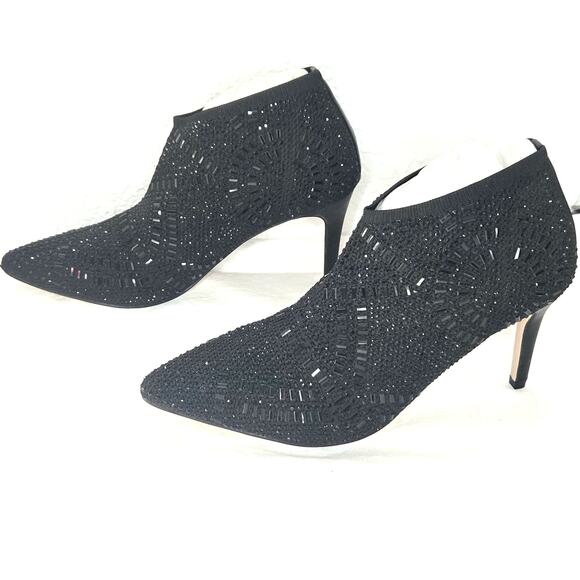 Lauren Lorraine Sarah 2 Woven Textile Sock Pointed Toe Ankle Bootie Size 8 NWOB - Picture 3 of 6